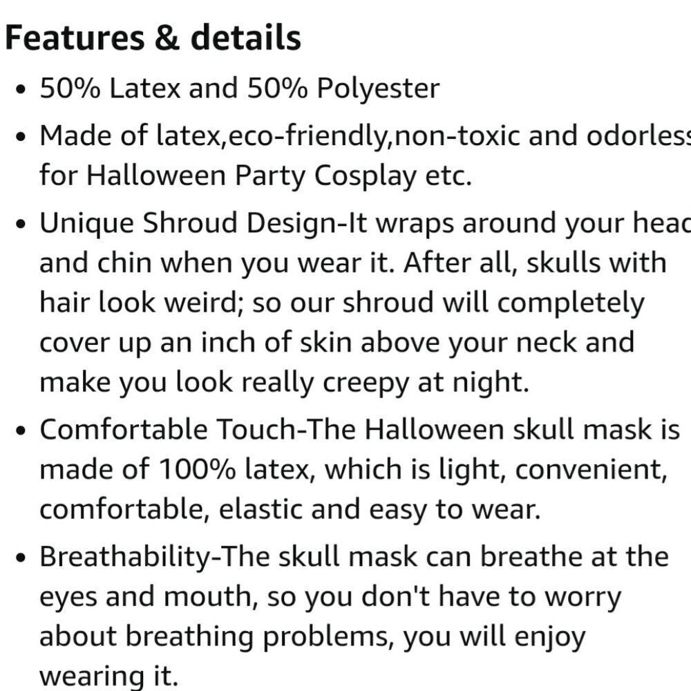 Scream Laytex Ghostface Full Head Mask - Picture 4 of 6